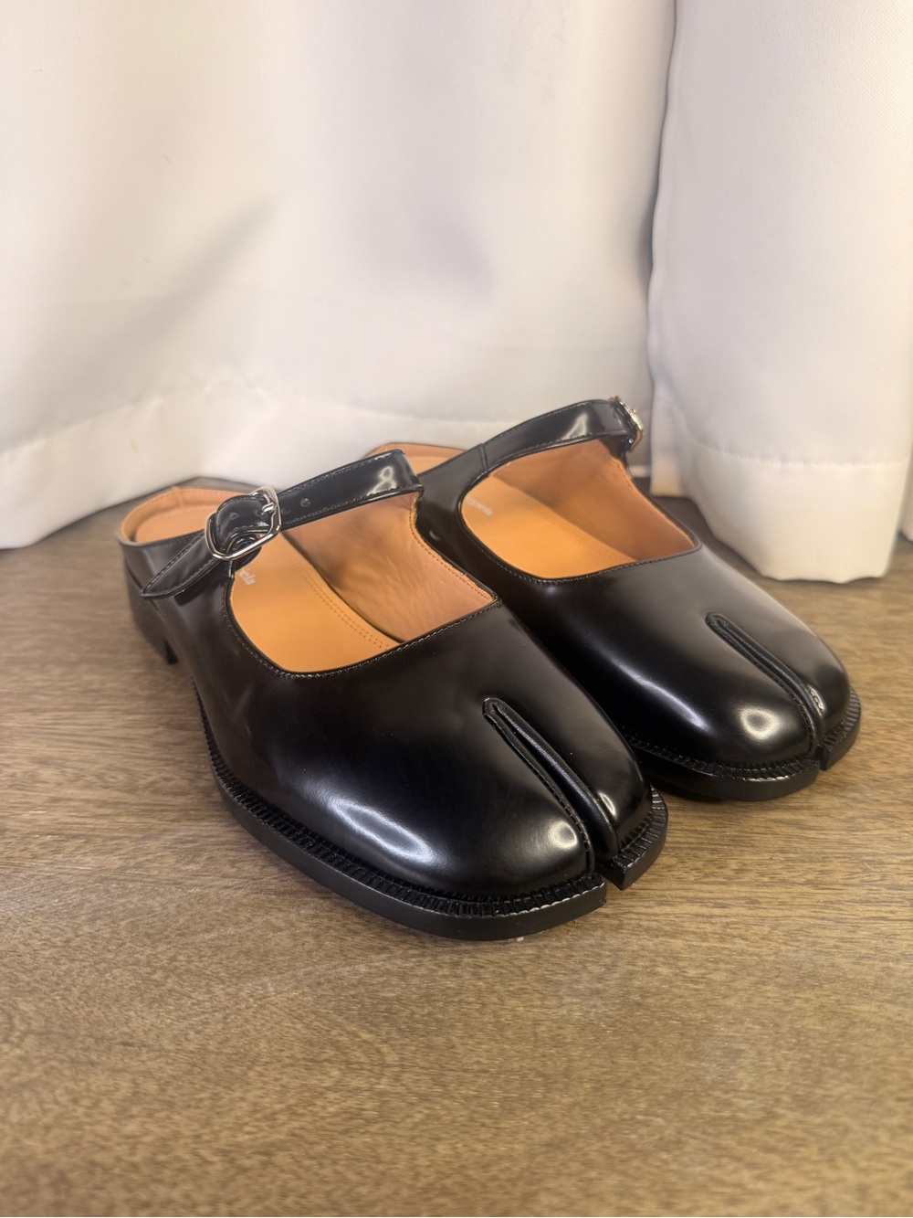 Maison Martin Margiela Black Split-Toe Mary Jane Loafers